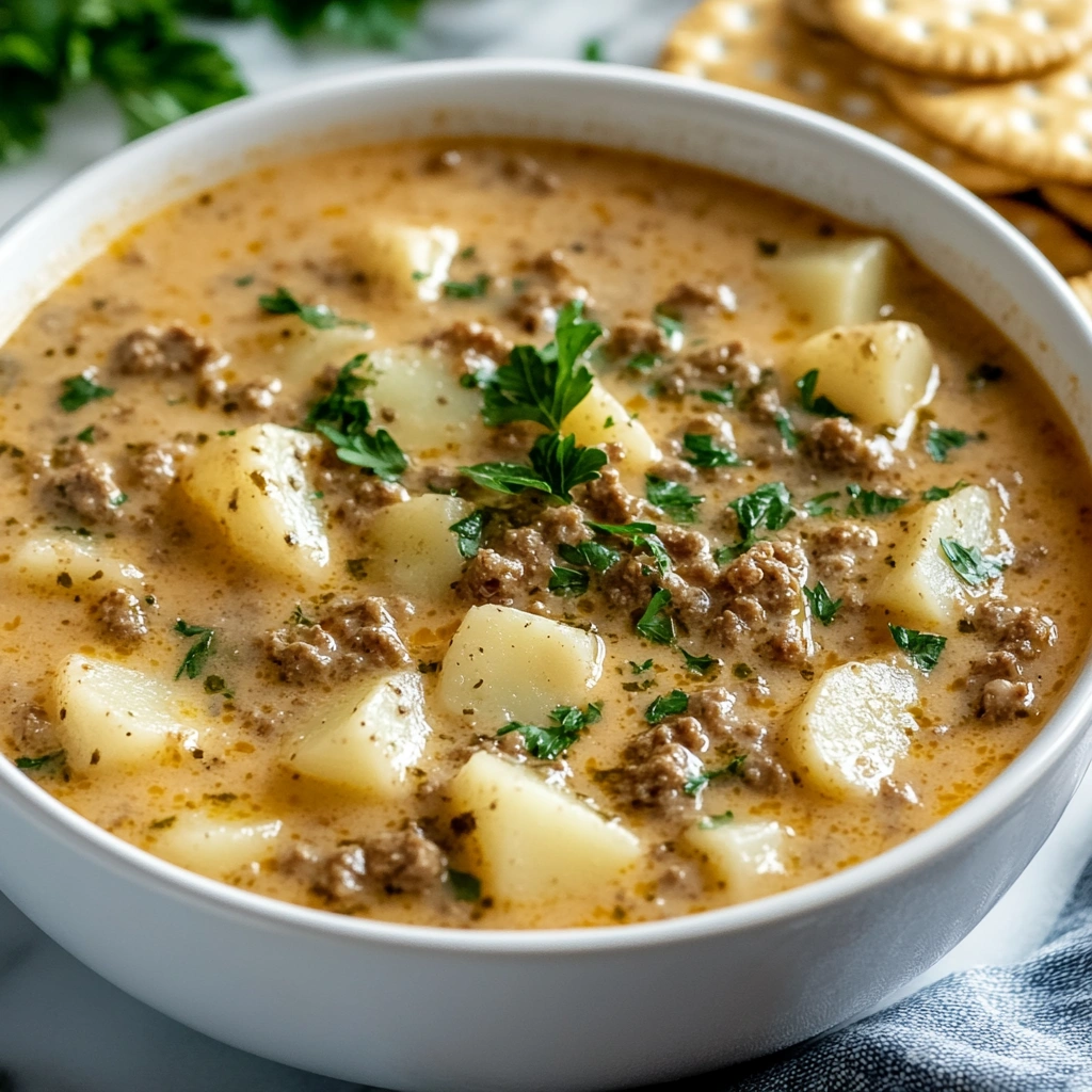 Crock Pot Hamburger Potato Soup